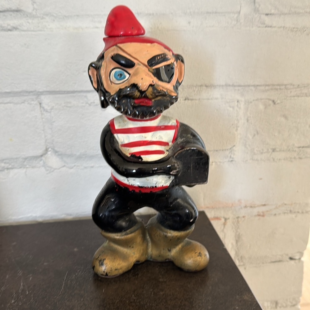 Vintage Tilso pirate decanter, made in Japan, hand painted